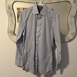 Bonobos dress shirt. 15/34 slim in blue check